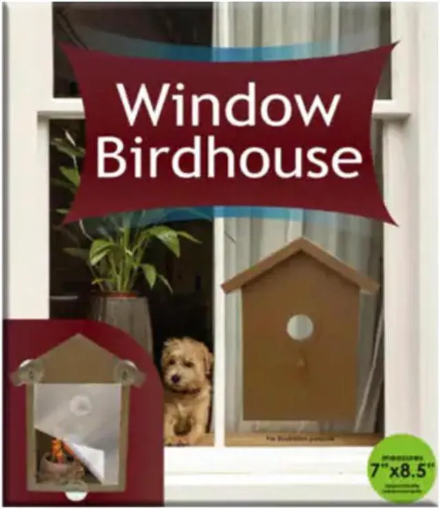 Alt view image 4 of 5 - Window Birdhouse -See Through Spy One Way Mirrored Bird House
