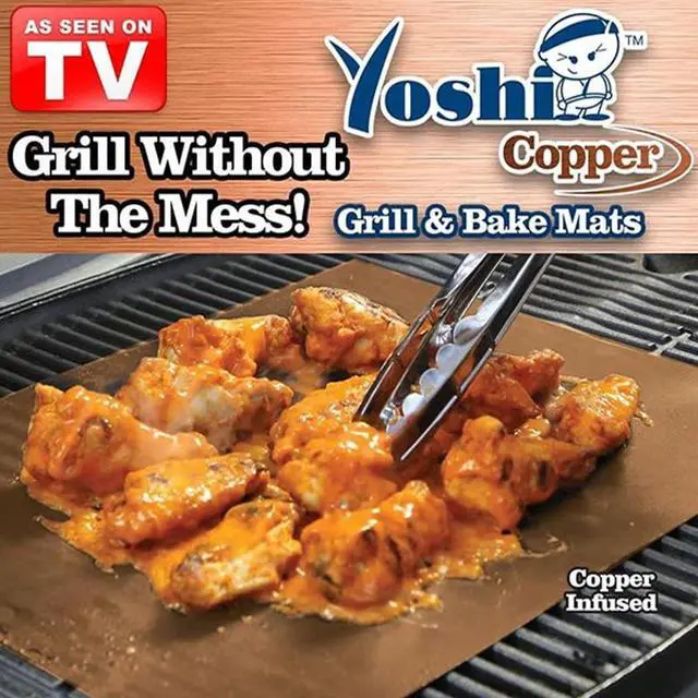 Alt view image 5 of 6 - Yoshi Copper Grill and Bake Mat  Ideal for Grilling and Baking