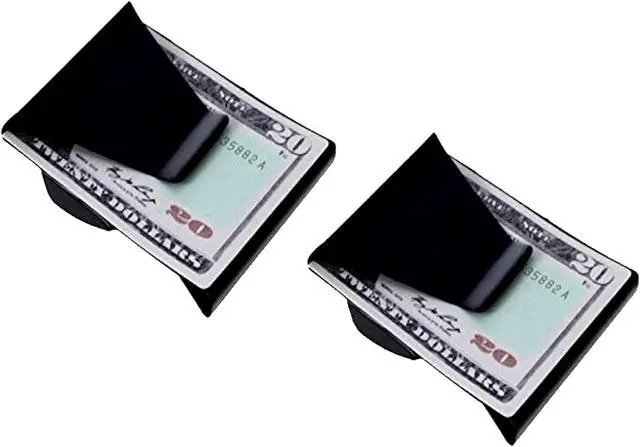 Main image of Slim Clip - Double Sided Money Clip! (Black Chrome) Two Pack