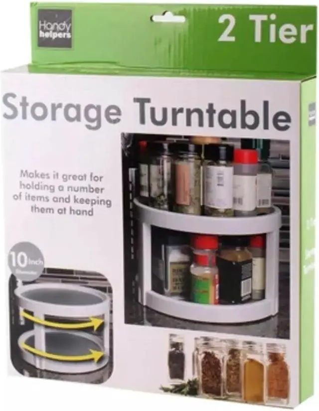 Main image of Two-Level Turntable Spice Storage Rack