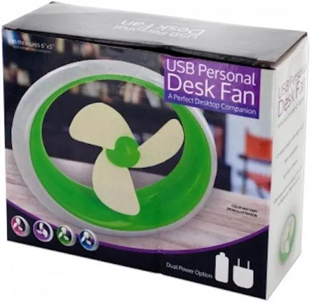 Alt view image 3 of 5 - USB Personal Desk Fan- A Perfect Desktop Companion- Green