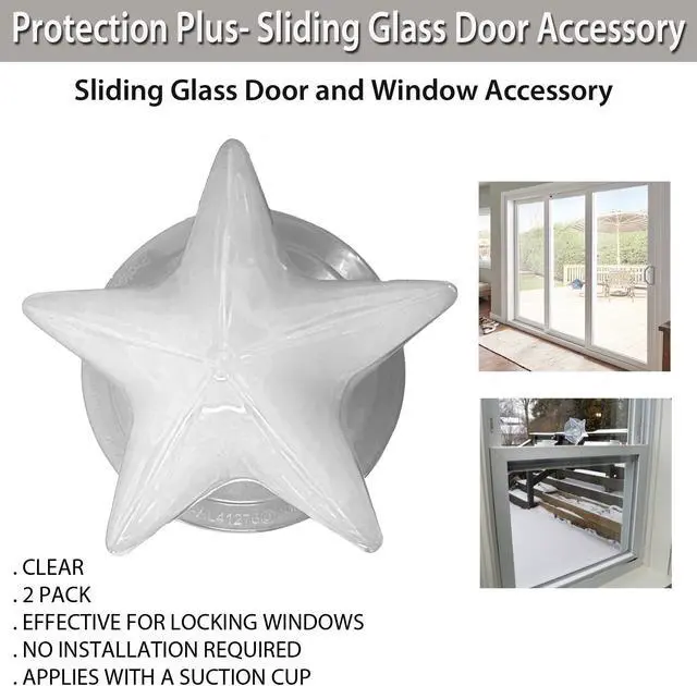 Alt view image 5 of 5 - Protection Plus- Sliding Glass Door and Window Accessory -Clear -2 Pack