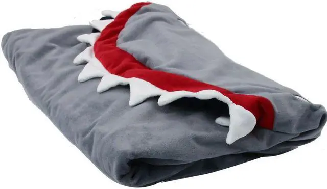 Alt view image 4 of 6 - Shark Bite Fleece Wearable Blanket for Kids