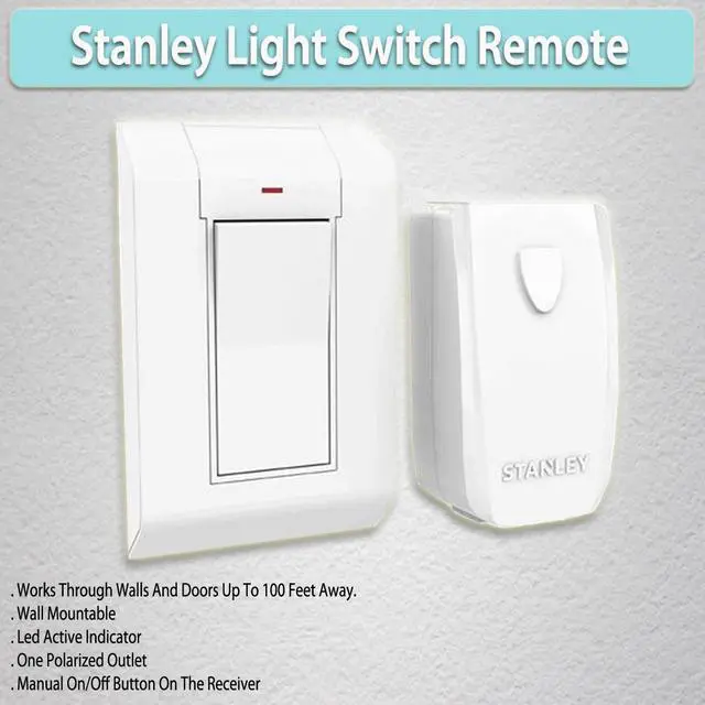 Alt view image 6 of 7 - Stanley 30413 Light Switch Remote, 1-Outlet Indoor Lamp Remote