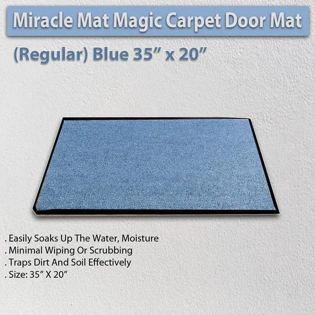 Alt view image 4 of 5 - Miracle Mat Magic Carpet Door Mat - Regular Size - Blue