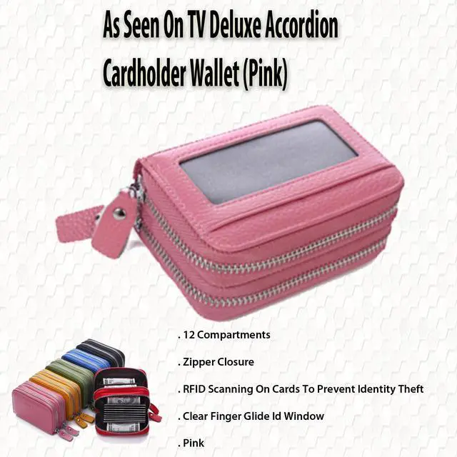 Alt view image 4 of 4 - Deluxe Accordion Cardholder Wallet - Pink
