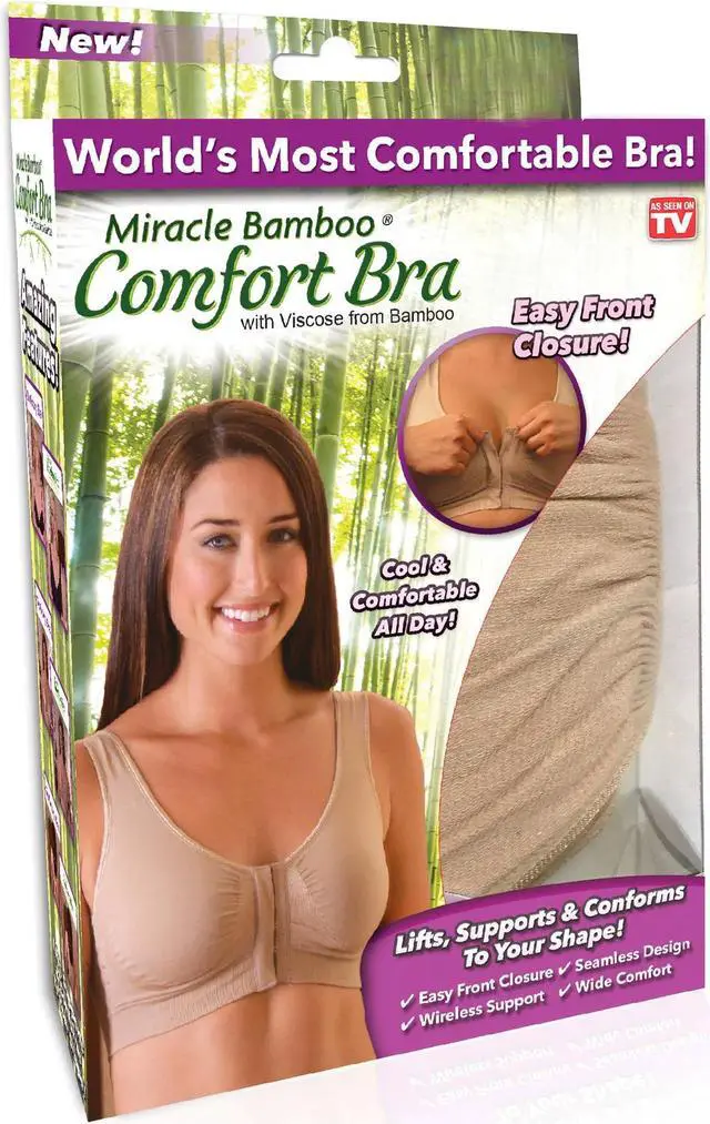 Alt view image 2 of 6 - Miracle Bamboo Comfort Bra - White - 2XL ( Bust 43-46)