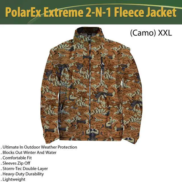 Alt view image 3 of 4 - Extreme 2-N-1 Fleece Jacket (Camo) XXL