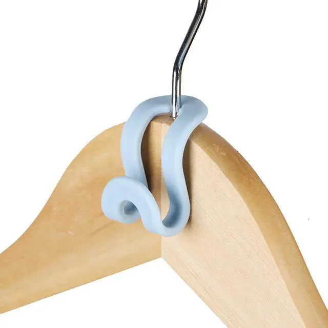 Alt view image 6 of 7 - Hanger Hooks- Easy Hook Closet Organizer  - Blue - 5 Pack