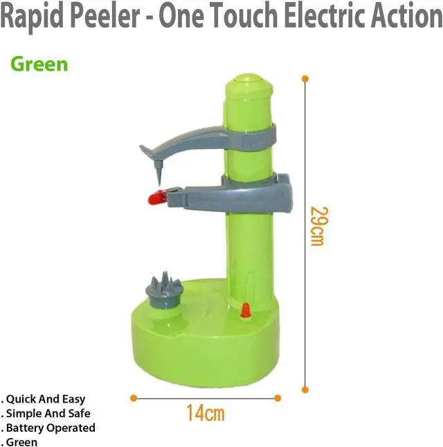 Alt view image 6 of 6 - Rapid Peeler - One Touch Electric Action for Effortless Peeling (Green)