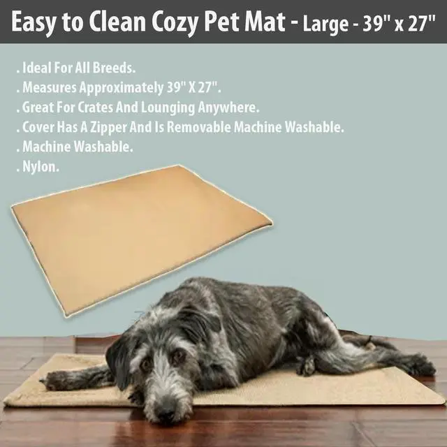 Alt view image 5 of 5 - Easy to Clean Cozy Pet Mat - Large - 39" x 27"