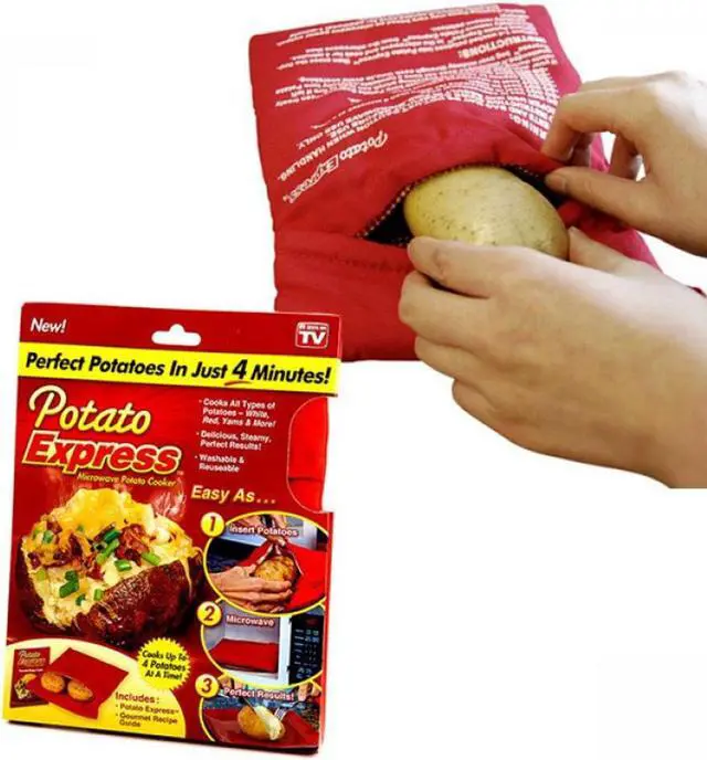 Alt view image 5 of 5 - Potato Express: The Ultimate Microwave Cooker for Potatoes and Veggies