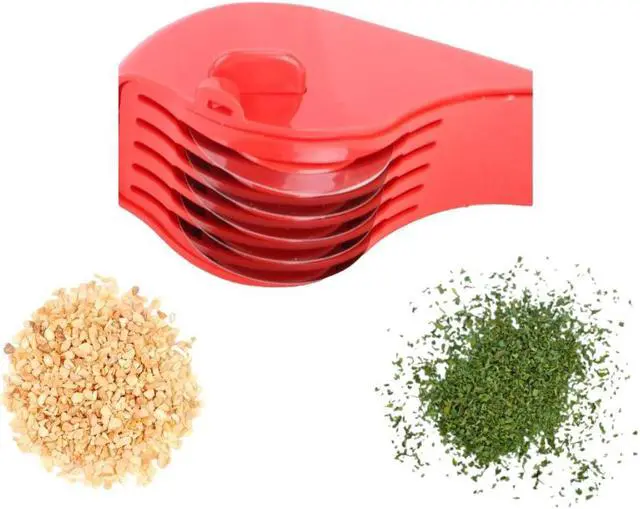 Alt view image 3 of 6 - Red Ultimate Super Slicer  5-Blade Rolling Wheel for Herbs and Noodles