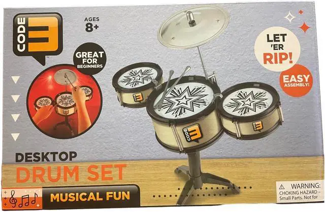Alt view image 3 of 3 - Desktop Drum Set