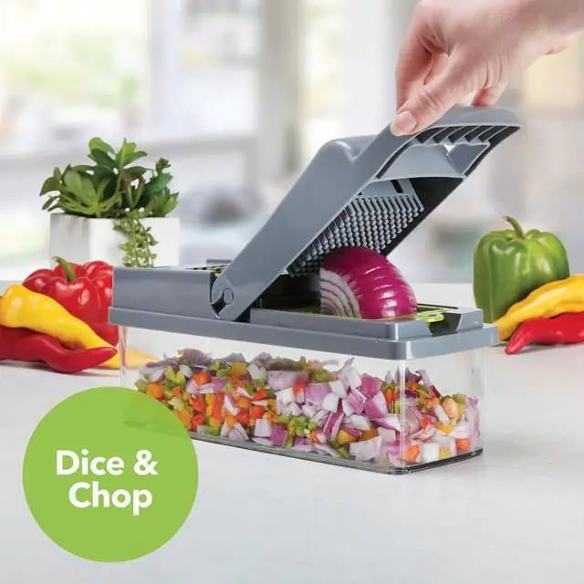 Alt view image 2 of 5 - 14-Piece Veggie Multi-Function Chopper/Slicer