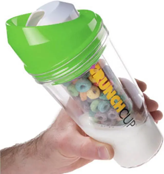Alt view image 2 of 4 - The CrunchCup XL - A Portable Cereal Cup  -  Green
