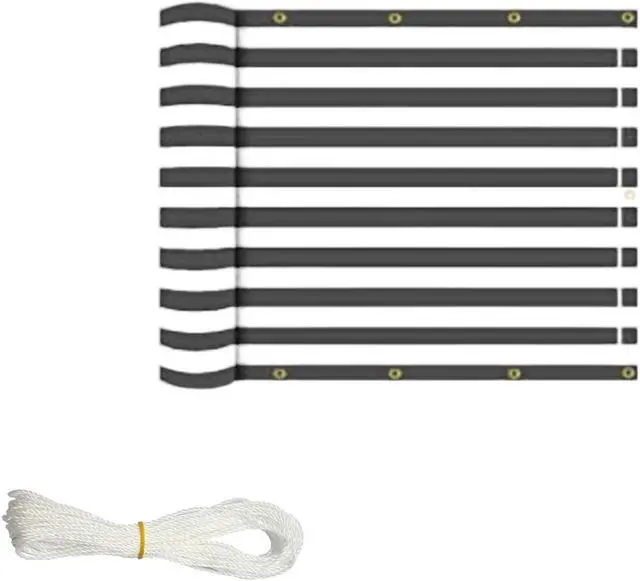 Main image of Ideaworks Deck & Fence Privacy Screen- Black and White Stripes