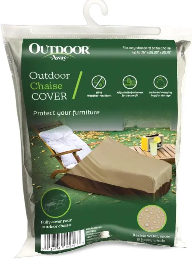 Alt view image 2 of 5 - Outdoor Chaise Cover -- Fits Most Standard Patio Chaise