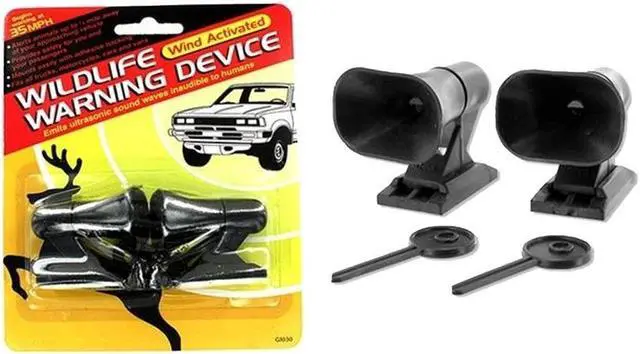 Main image of Ultrasonic Wildlife Warning Whistles  2-Pack for Cars & Motorcycles