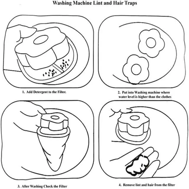 Alt view image 2 of 7 - Floating Washing Machine Reusable Lint and Hair Traps - 2 Pack