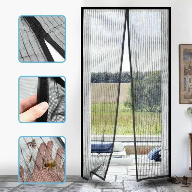 Alt view image 2 of 3 - Magna Mesh Screen- Magnetic Closing Mesh Door - 2 Pack