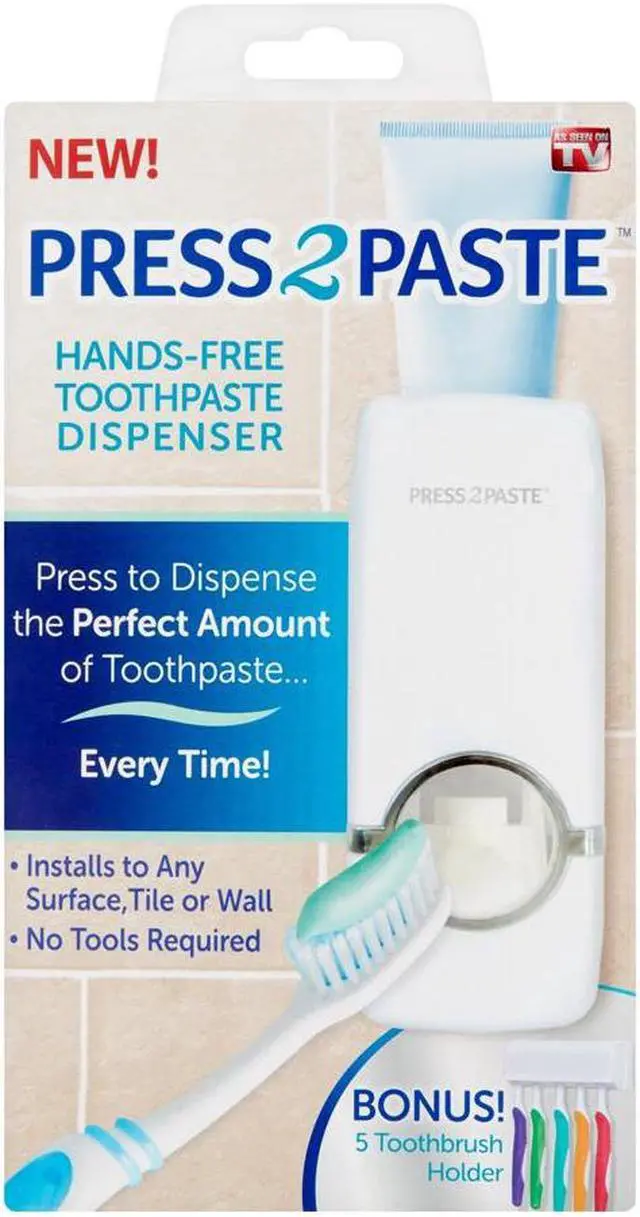 Alt view image 2 of 6 - Press 2 Paste Hands-Free Toothpaste Dispenser (Two Pack)