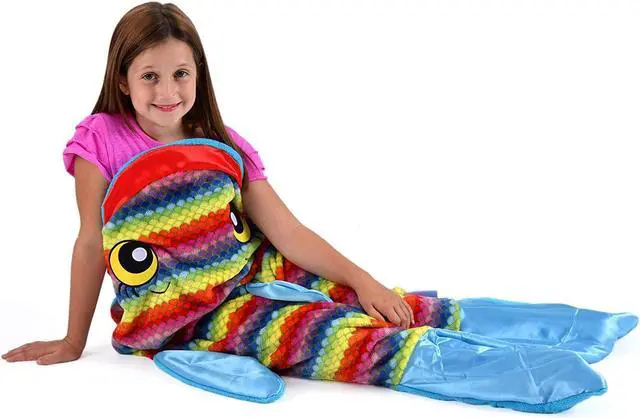 Alt view image 2 of 5 - Snuggie Tails Blanket - Rainbow Fish - Deluxe