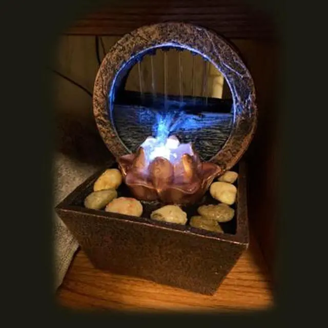 Alt view image 2 of 5 - Raining Lotus LED Fountain