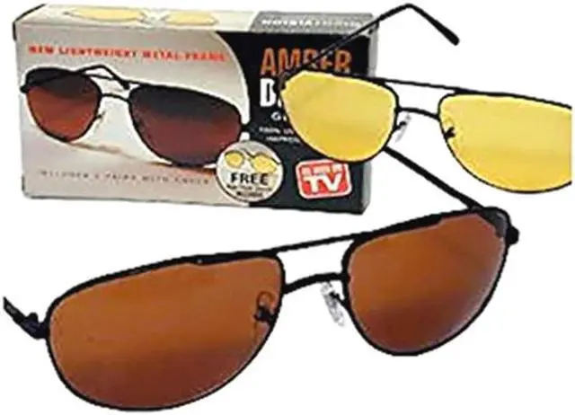 Alt view image 3 of 6 - Amber Driver and Night Vision Sunglasses