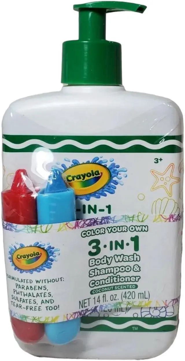 Alt view image 2 of 6 - 3-N-1 Color Your Own Body Wash, Shampoo & Conditioner Coconut Scent 14 fl.oz