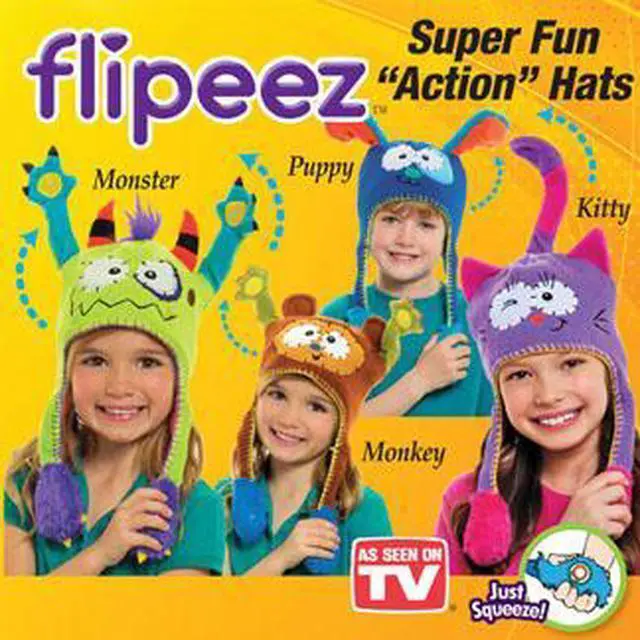 Alt view image 2 of 2 - Flipeez Peek-a-Boo Monkey Action Hat