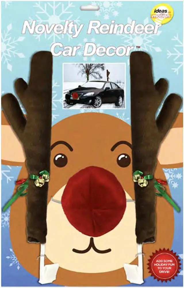 Alt view image 3 of 5 - Novelty Reindeer Car Decorating Kit  Festive Holiday Fun