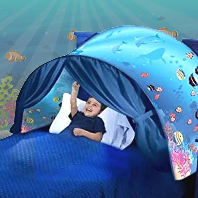 Alt view image 2 of 6 - Dreamtents Fun Pop Up Tent - Undersea World - Twin (w/ Light) 2 Pk
