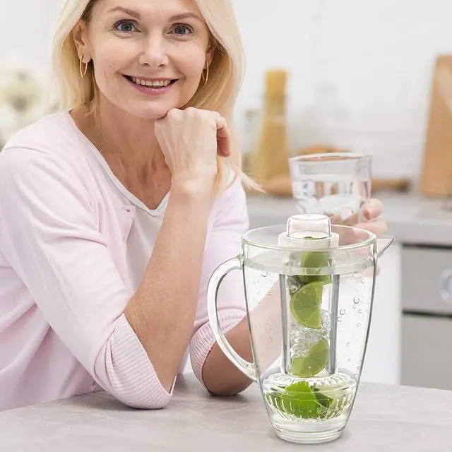 Alt view image 2 of 5 - Fruit Infusion Flavor Pitcher - 94oz Clear for Healthy, Refreshing Beverages