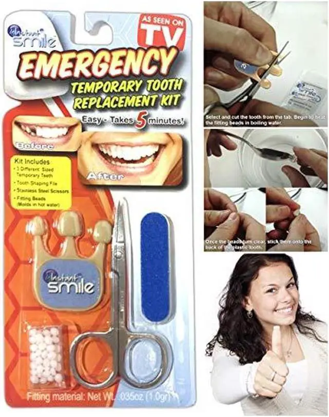 Alt view image 3 of 4 - Instant Smile Emergency Temporary Tooth Replacement Kit -Dark
