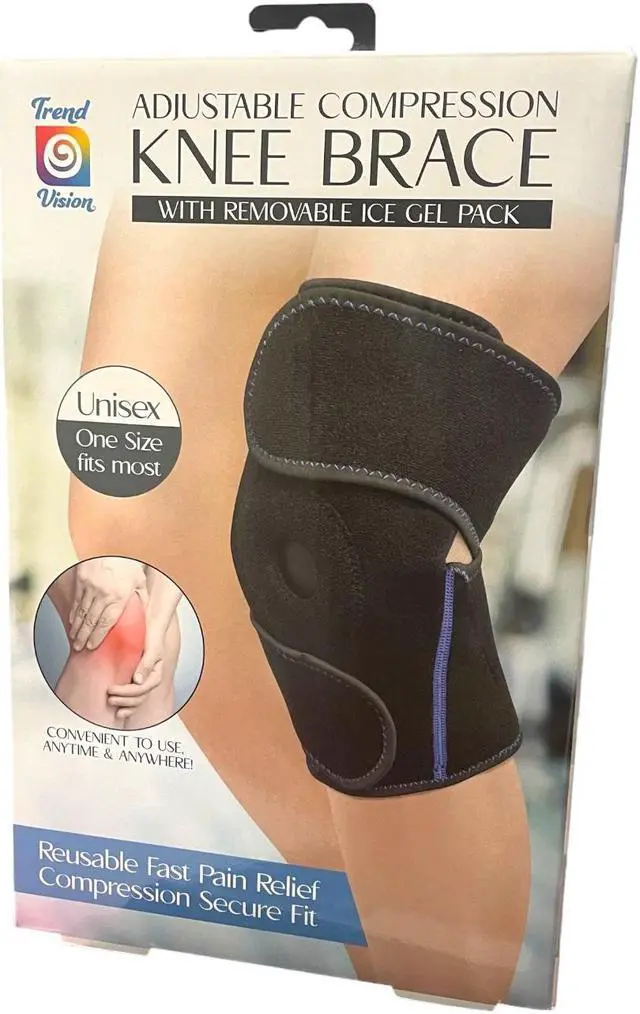 Alt view image 2 of 4 - Adjustable Compression Knee Brace with Removable Ice Gel Pack