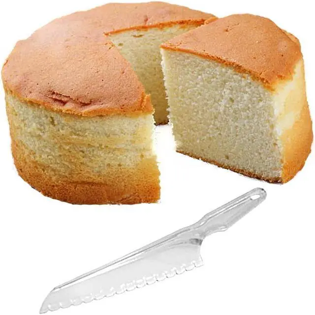 Alt view image 2 of 3 - 11.75" Plastic Cake Knife - Perfect for Slicing Cakes and Pastries