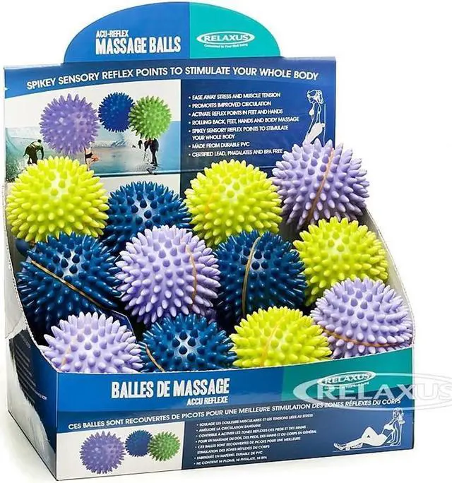 Alt view image 3 of 6 - Acu Reflex Massage Balls 7.5cm - Targeted Hand & Foot Pain Relief with Sensory Nodules
