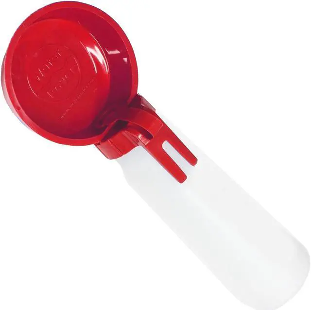 Alt view image 3 of 7 - Water Rover Bigger Travel Walking Water Bowl & Attached Bottle 4-Inch Bowl & 26-Ounce Bottle - Red