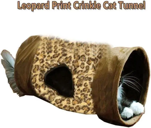 Alt view image 7 of 7 - Leopard Print Crinkle Cat Tunnel