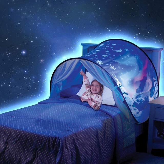 Alt view image 4 of 6 - DreamTents Fun Pop Up Tent -  Winter Wonderland- Twin (w/ Light)