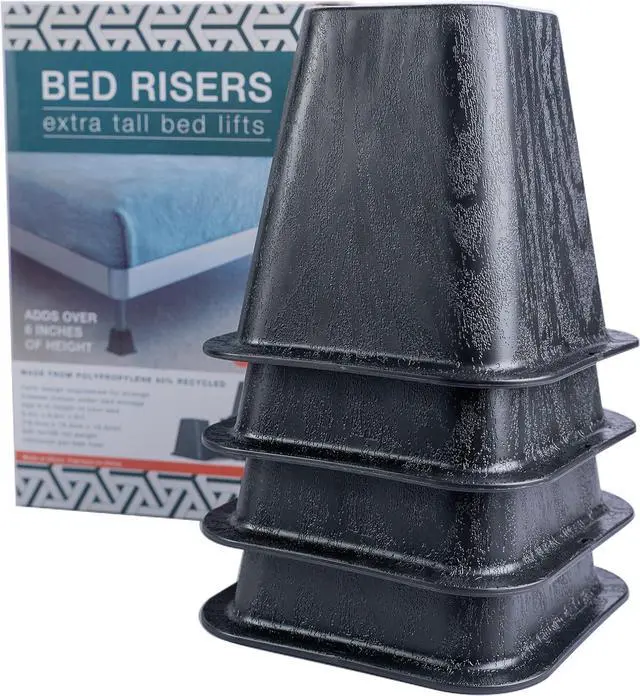 Alt view image 3 of 5 - TV Time Direct - 4 Pack-  Bed Risers for Hiatal Hernias, Gerd, Acid Reflux
