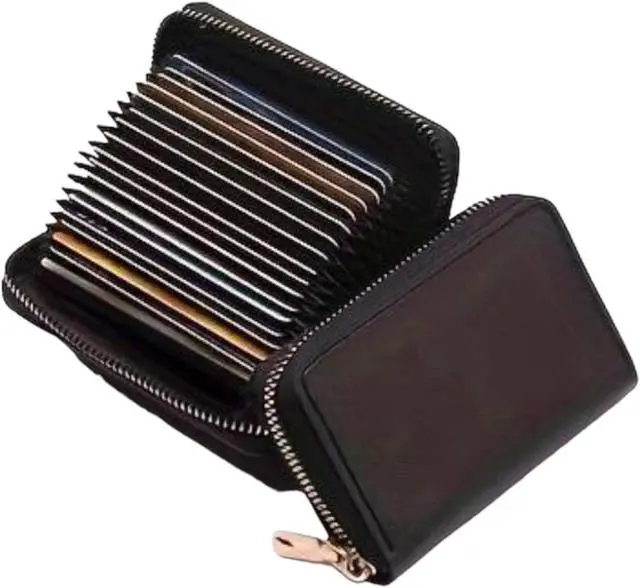 Alt view image 2 of 3 - Minimalist Zip Around Wallet, Black - Holds up to 20 Cards