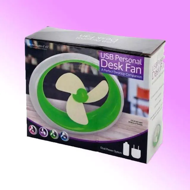 Alt view image 4 of 5 - USB Personal Desk Fan- A Perfect Desktop Companion- Pink
