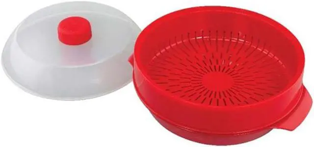 Alt view image 3 of 5 - 3-Piece Microwave Steamer and Storage Containers: Cook, Store, and Go