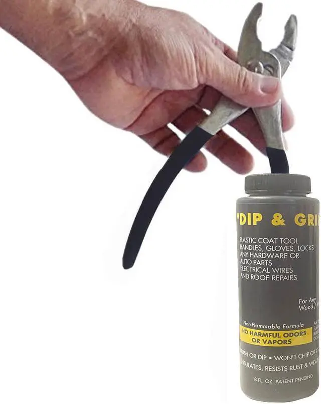 Main image of Dip and Grip Rubberized Plastic Coating (Black) 8 fl. oz