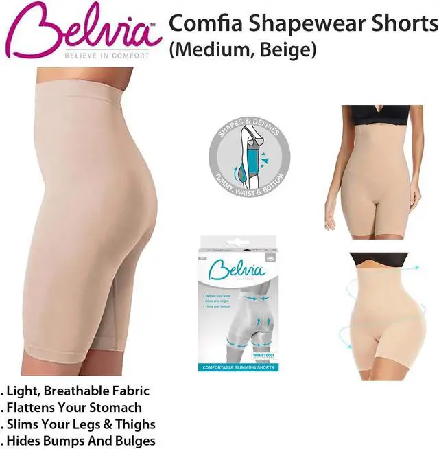 Alt view image 3 of 3 - Comfia Shapewear Shorts - Seamless Comfort and Slimming Support (Medium, Beige)