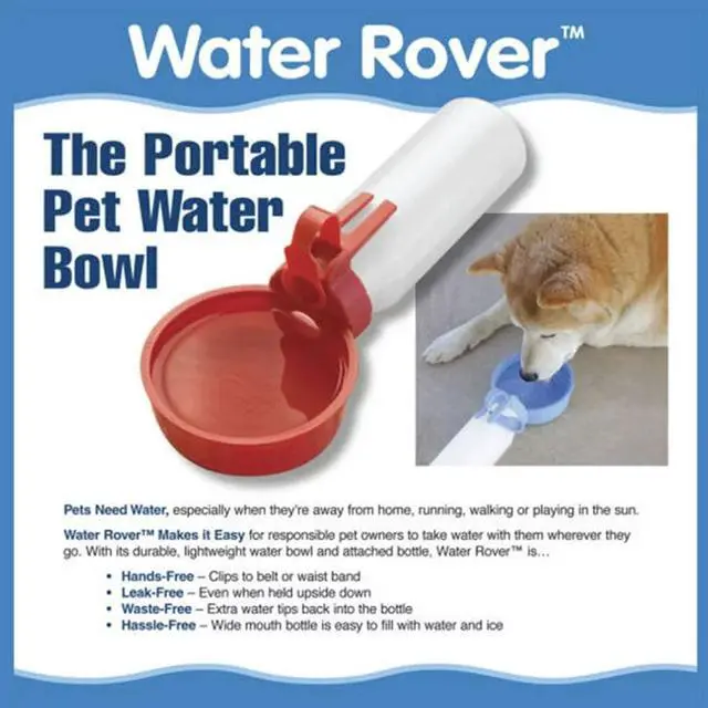 Alt view image 8 of 8 - Water Rover Smaller 3.5-inch Bowl and 8 Ounce Bottle, Blue
