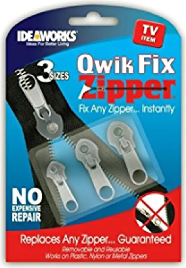Alt view image 2 of 7 - Qwik Fix Zipper, 3 Pcs for 3 Sizes Zipper Fixers Fix Any Zipper Instantly