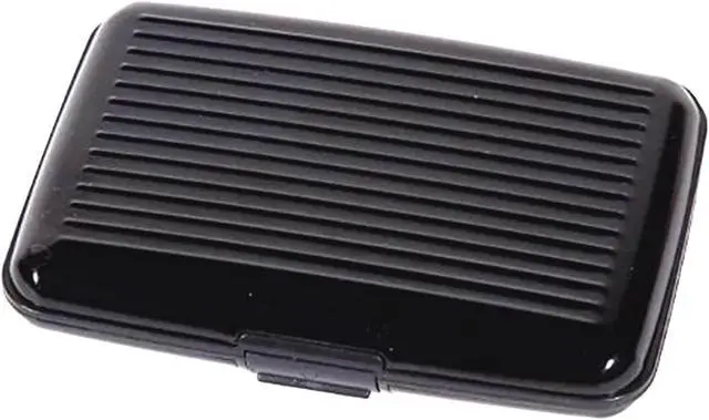 Alt view image 2 of 4 - Kole Imports Aluminum Credit Card Wallet Personal Items, 4.25" x 0.75" x 3", Black
